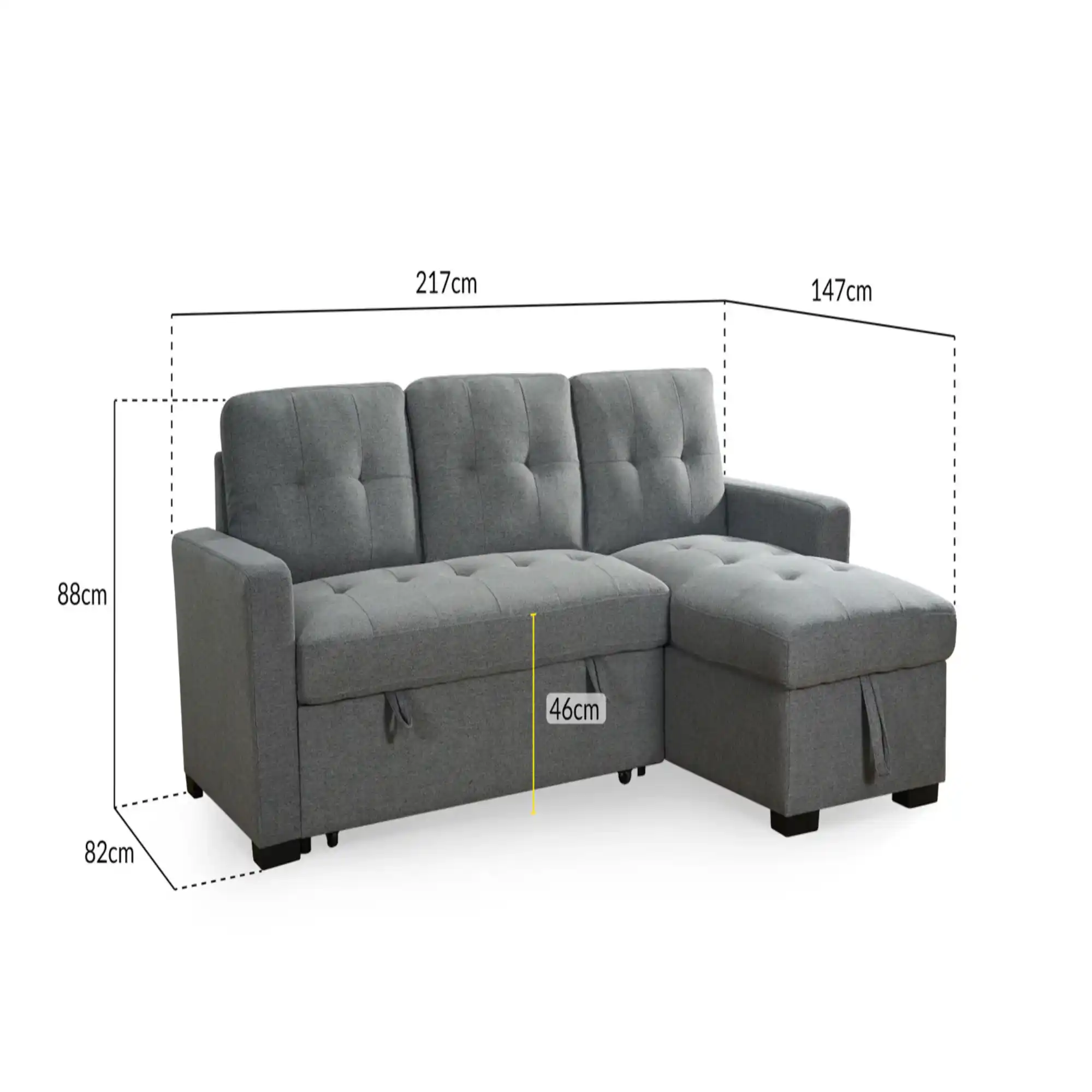 Alder_Sofabed_Grey_Universal_Corner_Dimensions_1
