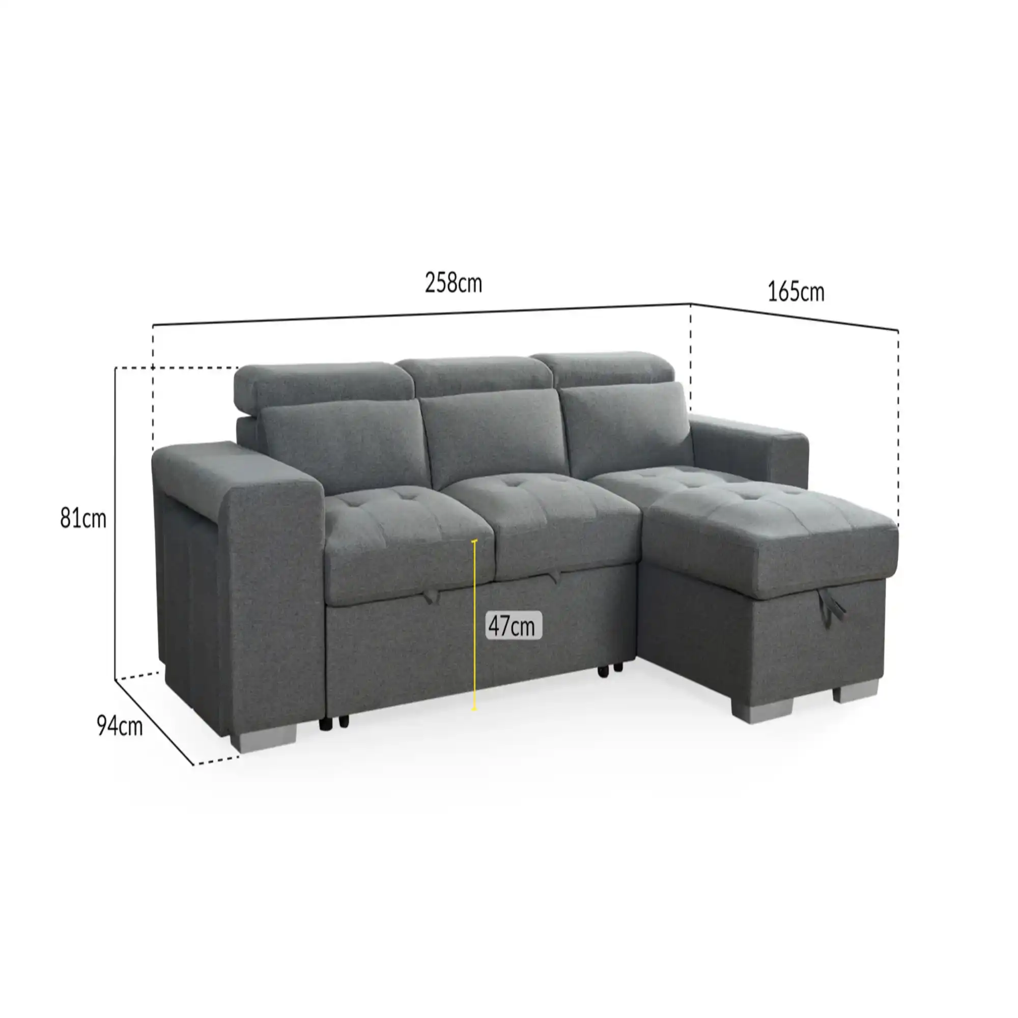Artemis_Sofabed_Grey_Universal_Corner_Dimensions_1