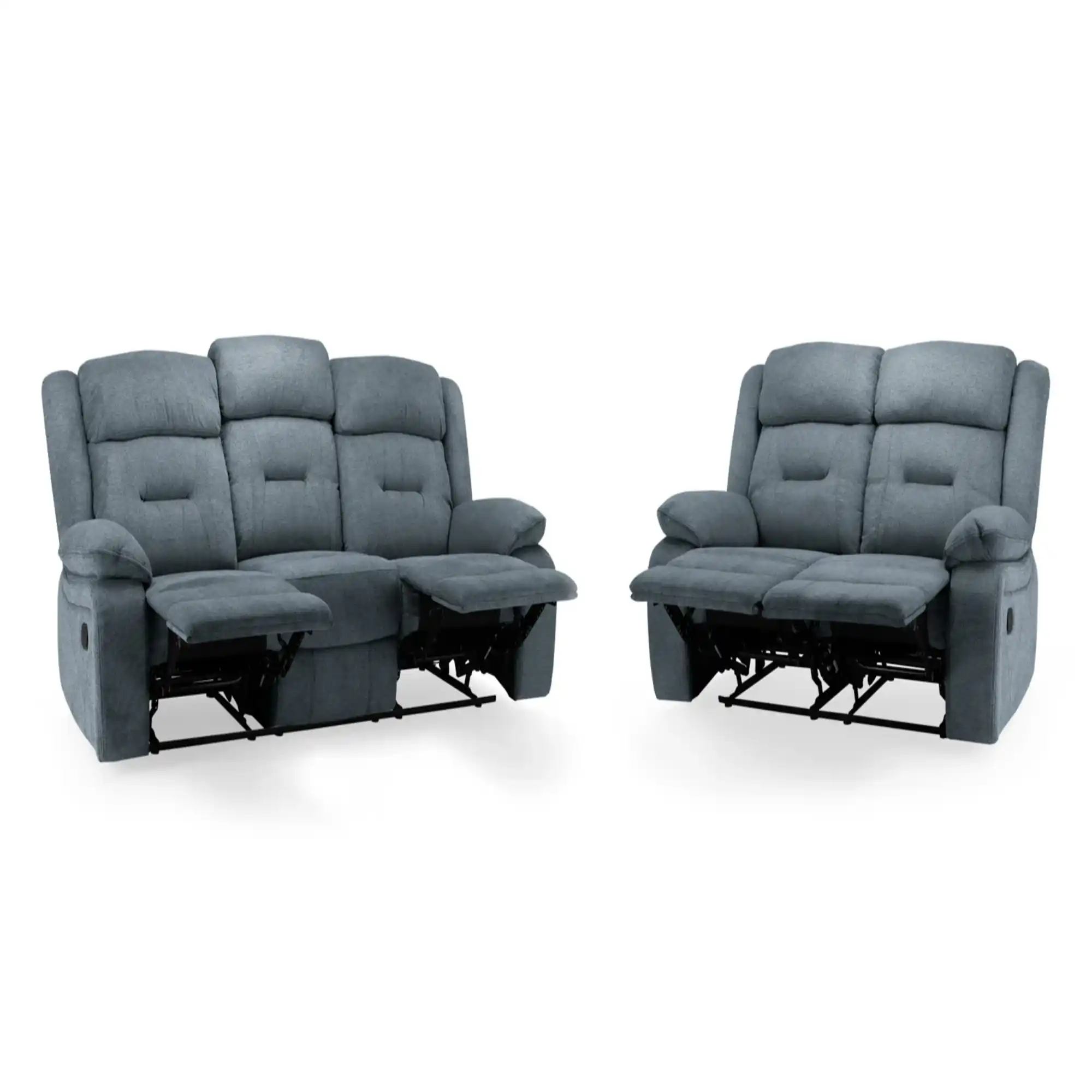 NovieReclinerSofaGreyFabric3_2SetKF_2