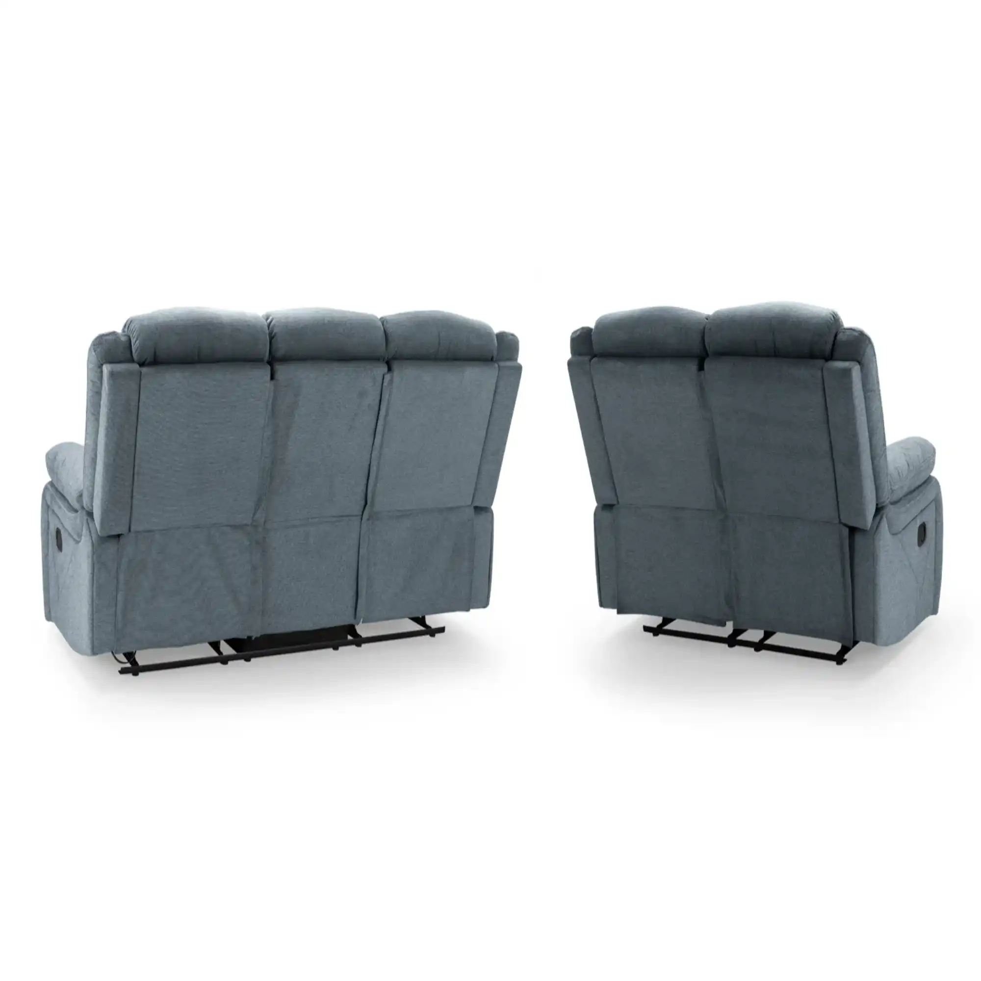 NovieReclinerSofaGreyFabric3_2Set_2