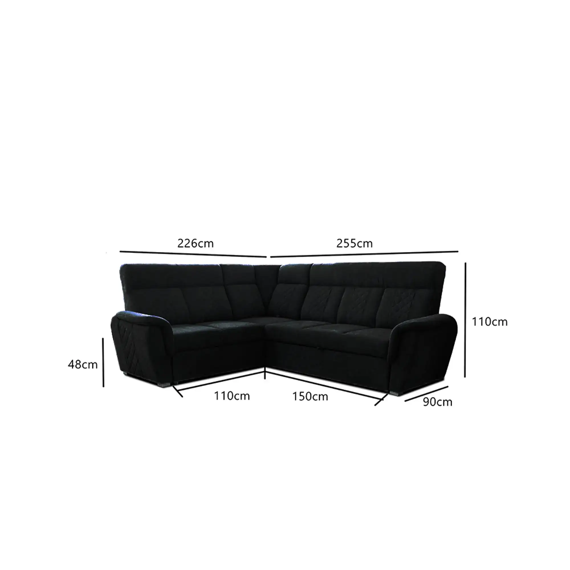 Selly-Large-Sofa-Bed-Black-3