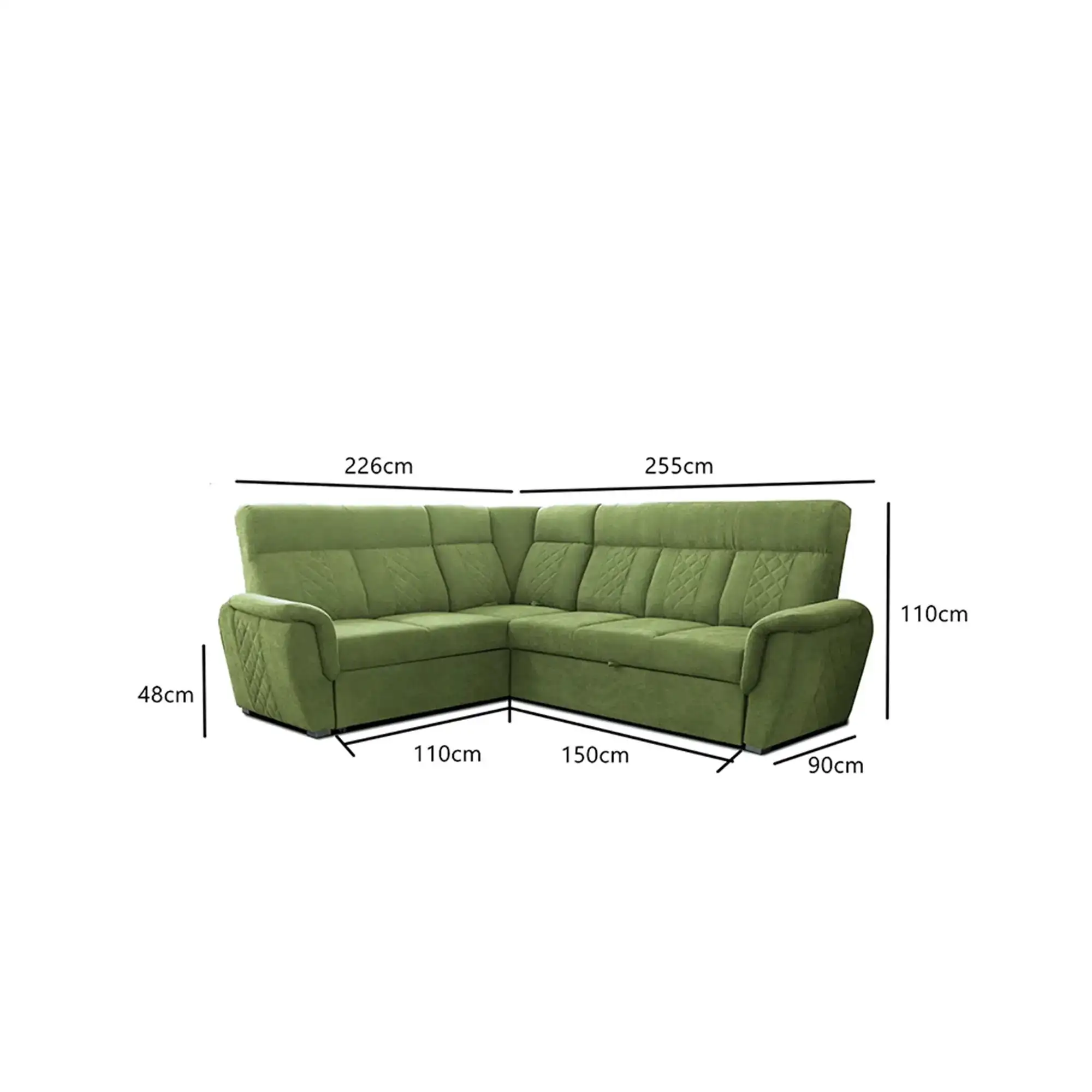 Selly-Large-Sofa-Bed-Green-5
