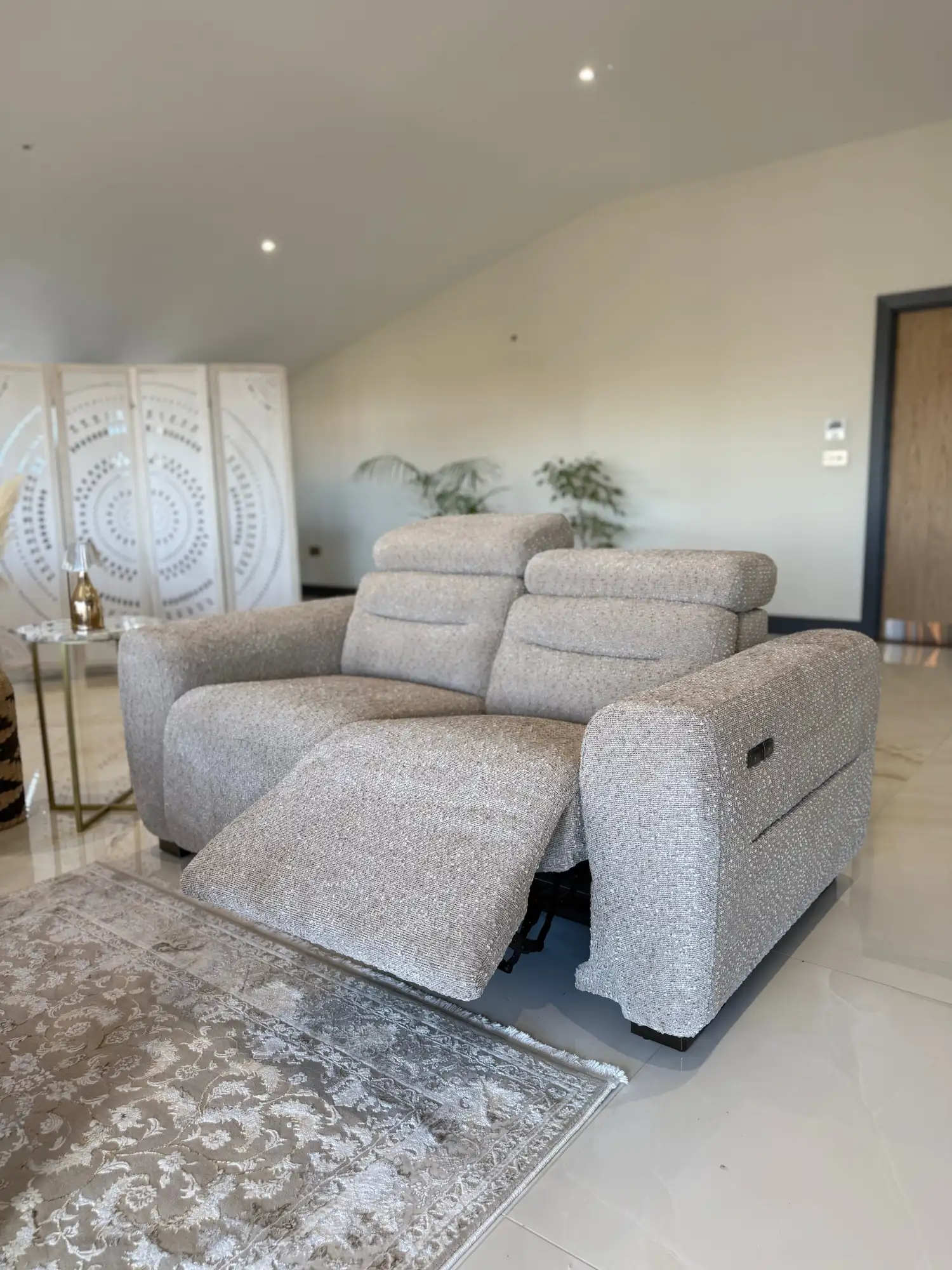 TokyoElectricReclinerBeige2Seater3