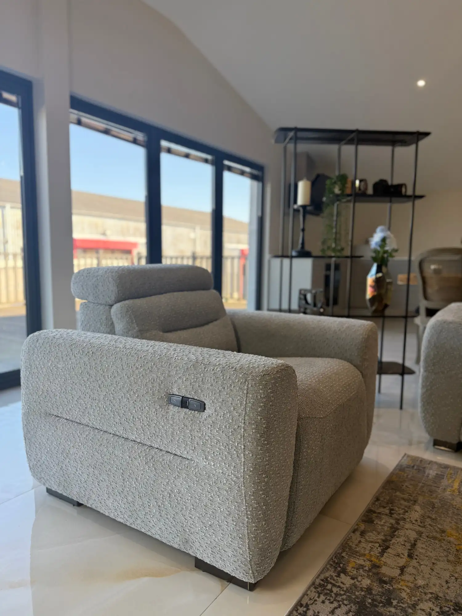 TokyoElectricReclinerGreyArmchair1